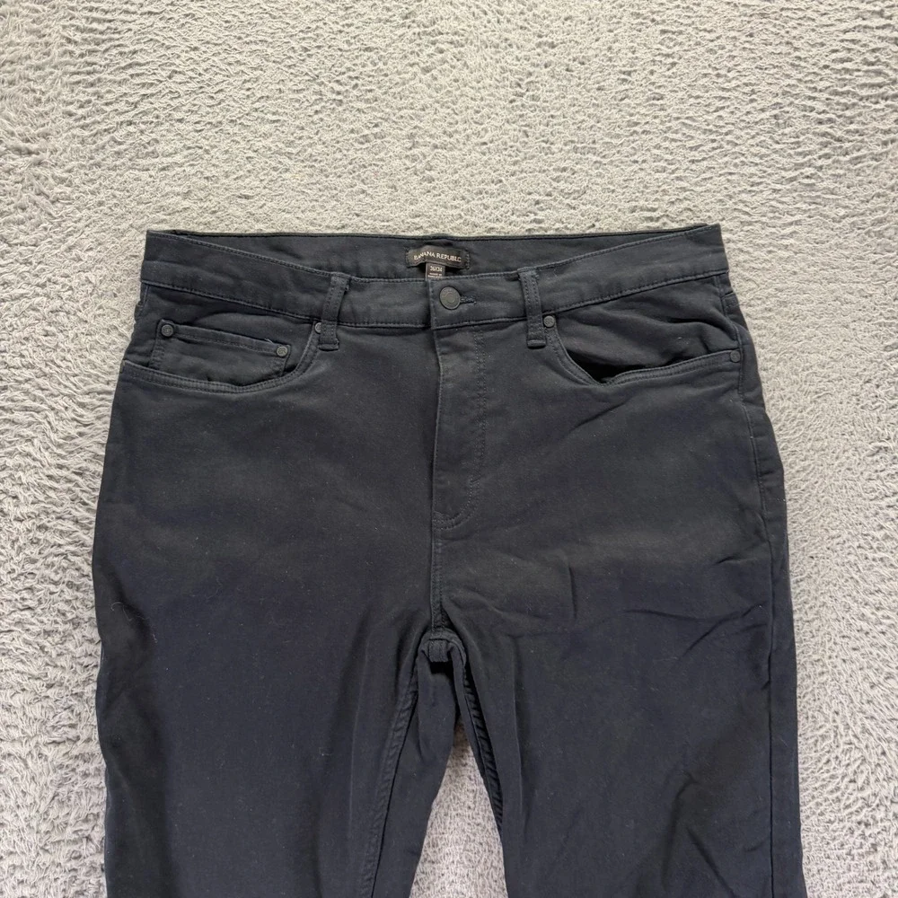 Banana Republic Jeans Men 36x34 Black Cotton Denim Straight Leg Workwear Stretch